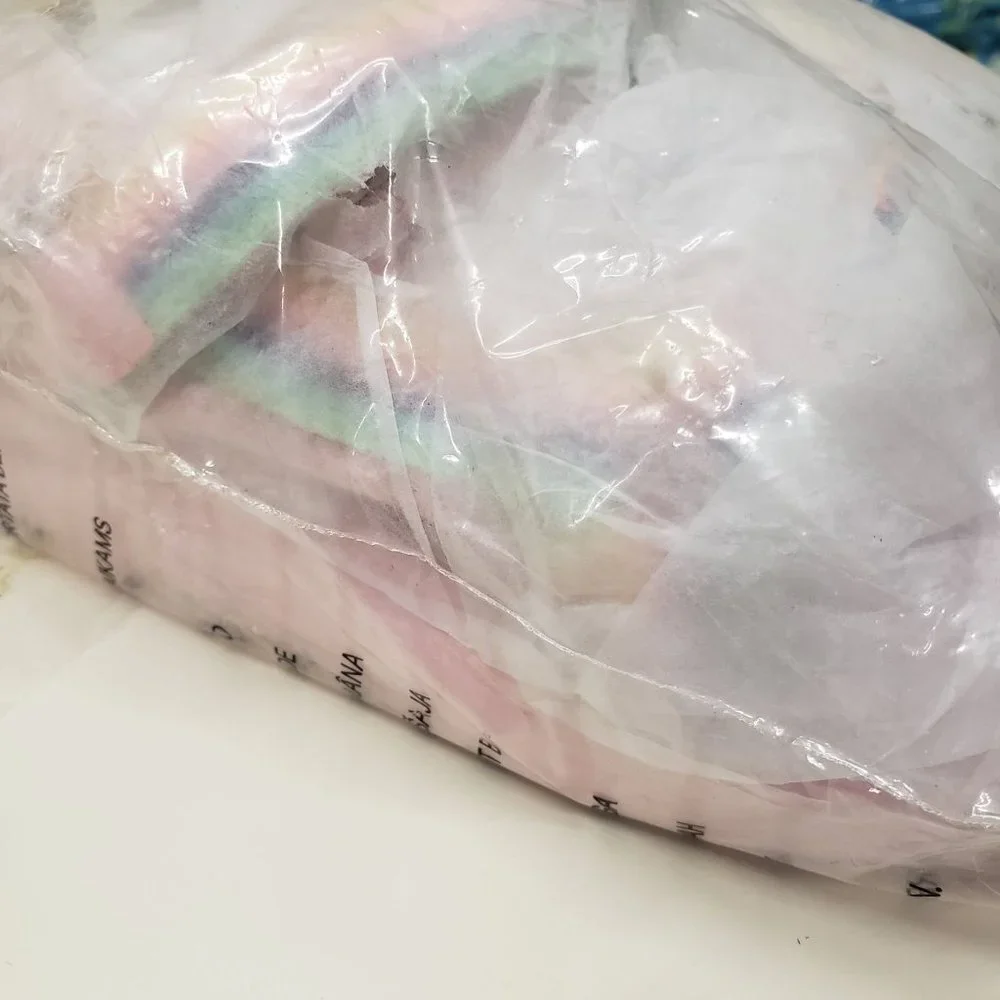 NWT H&M Girls Strappy Sandals in‎ Light pink/rainbow-colored Size US 10.5